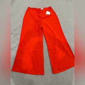 Superdown Bold Red Wide Leg Flowy Pants